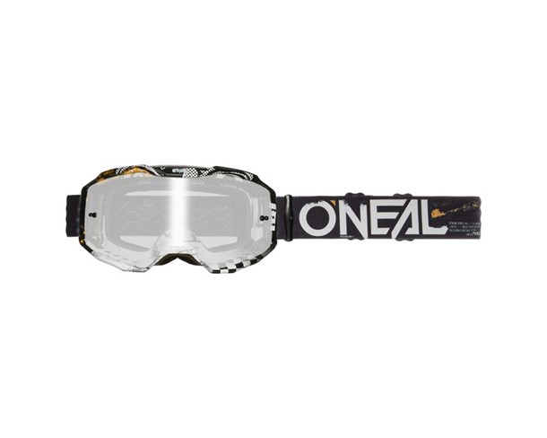 Goggle O'Neal B-10 ATTACK V.24 Black/White - silver mirror