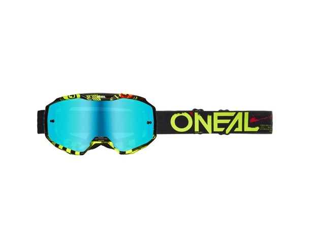 Goggle O'Neal B-10 ATTACK V.24 Black/neon yellow - radium blue
