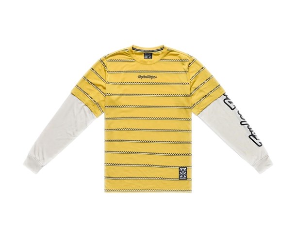 Dres TLD Skyline LS Fakie Ride Tee Stripe Butter