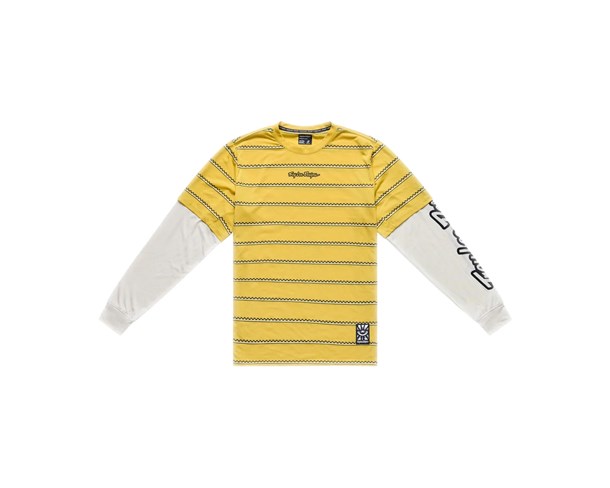 Dres TLD Skyline LS Fakie Ride Tee Stripe Butter