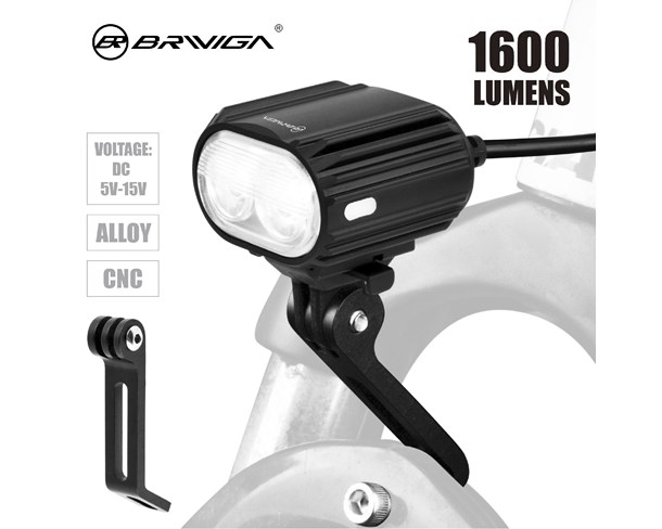 Svjetlo BRIVIGA aku-USB prednje na vilicu LW-F1600E-bike