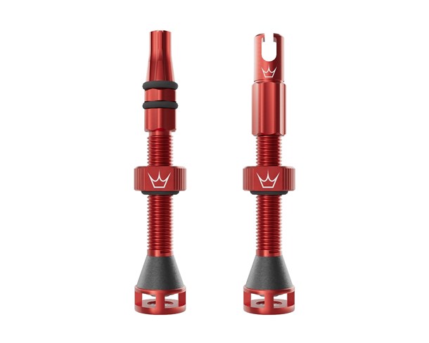Peaty's Tubeless ventil Holeshot Fast Flow 42mm Red