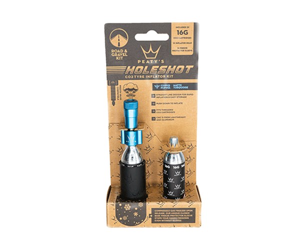 Peaty's Holeshot CO2 pumpa 16g Turquoise