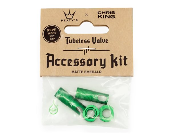 Peaty's accessory kit Tubeless ventila 42mm Green