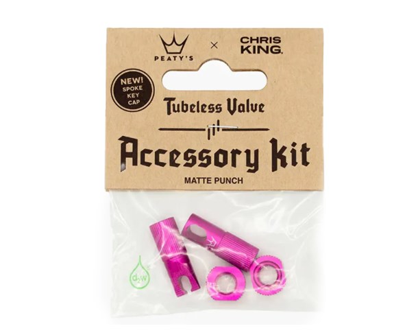 Peaty's accessory kit Tubeless ventila 42mm Pink