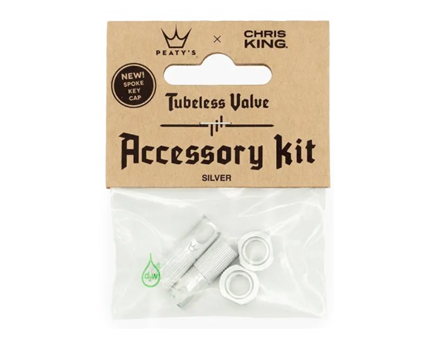 Peaty's accessory kit Tubeless ventila 42mm Silver