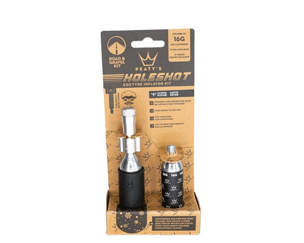 Peaty's Holeshot CO2 pumpa 16g Srebrna
